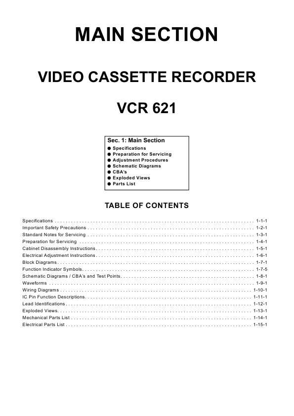 Сервисная инструкция Funai CLATRONIC VCR-621