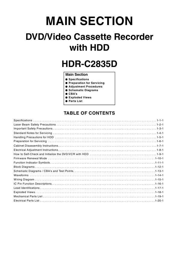 Сервисная инструкция Funai HDR-C2835D