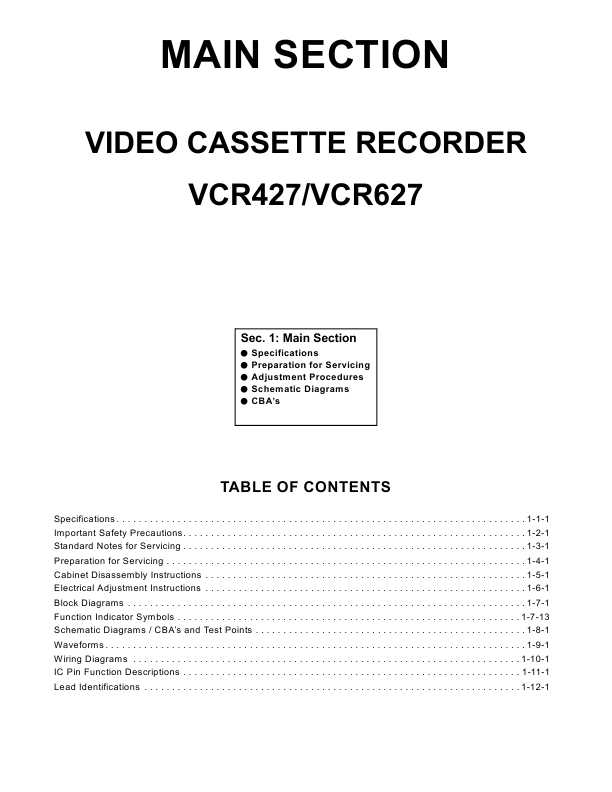 Сервисная инструкция Funai LUMATRON VCR427, VCR627