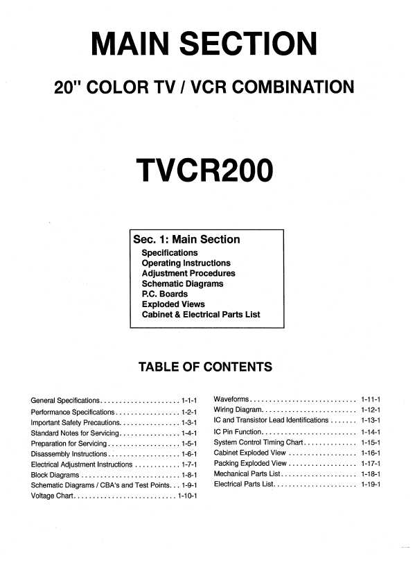 Сервисная инструкция Funai TVCR-200