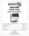 Сервисная инструкция Gemini BPM-1000