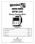 Сервисная инструкция Gemini BPM-250