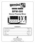 Сервисная инструкция Gemini BPM-500