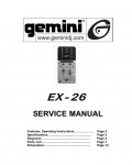 Сервисная инструкция Gemini EX-26