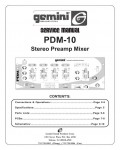 Сервисная инструкция Gemini PDM-10