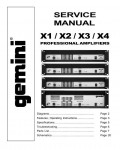 Сервисная инструкция Gemini X1, X2, X3, X4