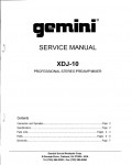 Сервисная инструкция Gemini XDJ-10