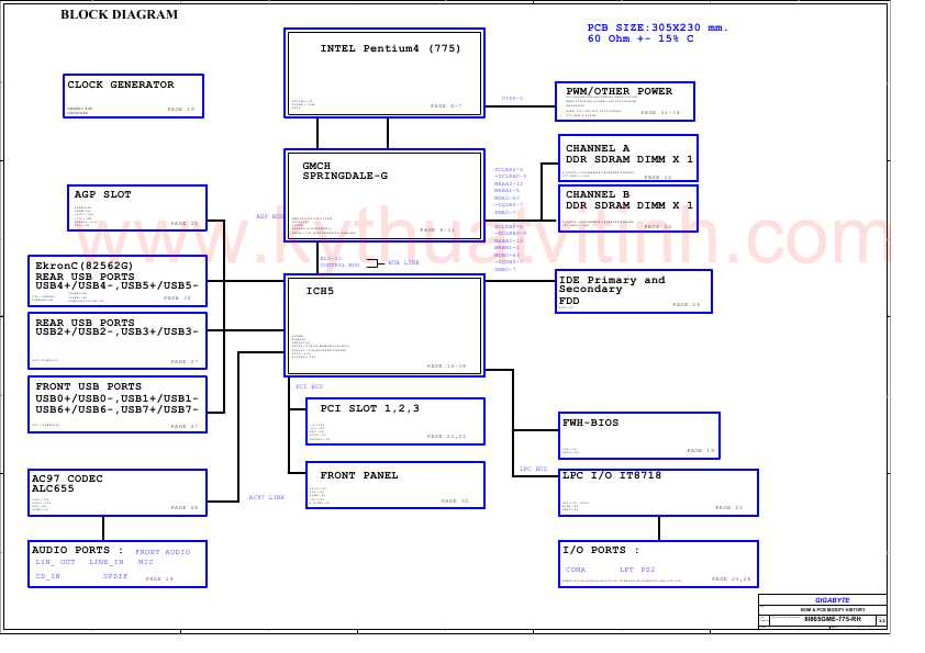 Схема Gigabyte 8I865GME-775-RH