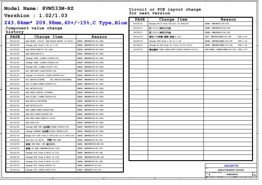 Схема Gigabyte 8VM533M-RZ3