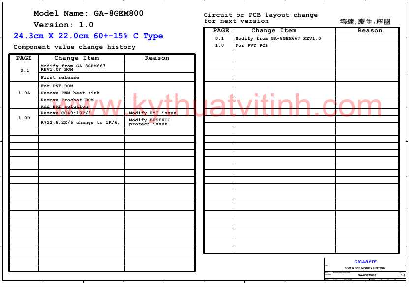 Схема Gigabyte GA-8GEM800, REV.1.0