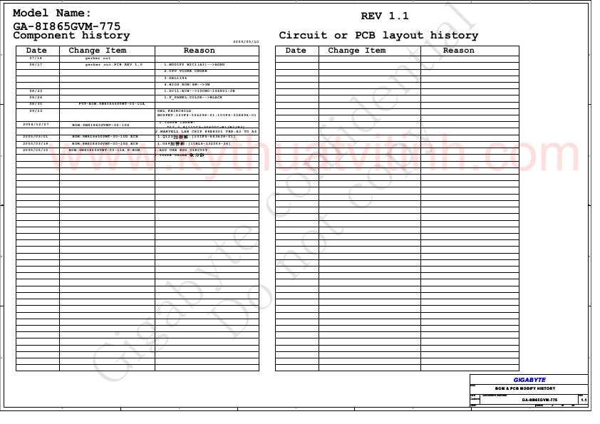 Схема Gigabyte GA-8I865GVM-775 REV.1.1