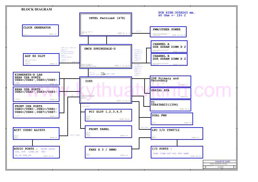 Схема Gigabyte GA-8IP9001