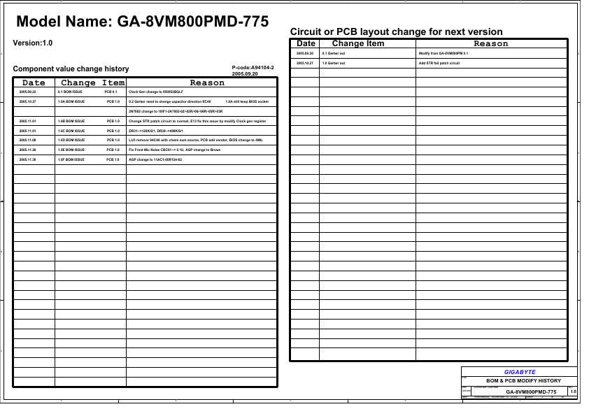 Схема Gigabyte GA-8VM800PMD-775