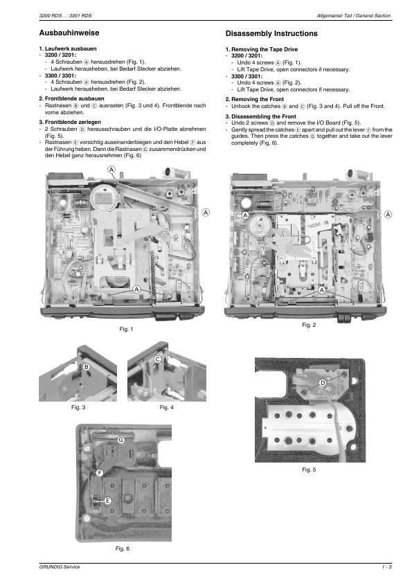 Сервисная инструкция Grundig 3200RDS, 3201RDS, 3300RDS, 3301RDS