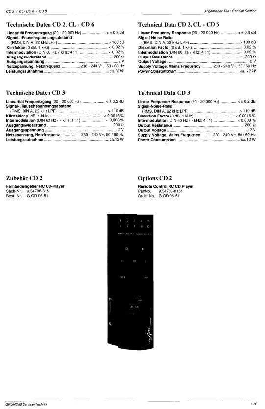 Сервисная инструкция Grundig CD2, CD3, CL-CD6