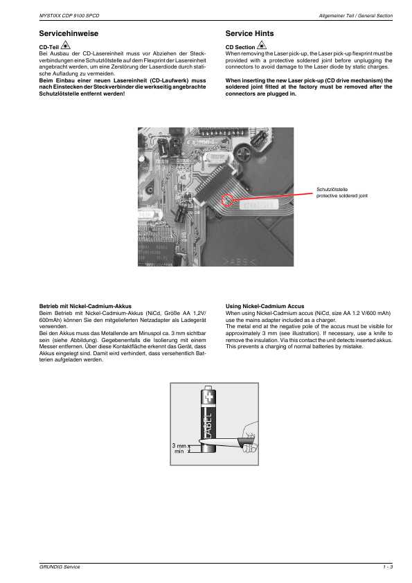 Сервисная инструкция Grundig CDP-9100SPCD MYSTIXX