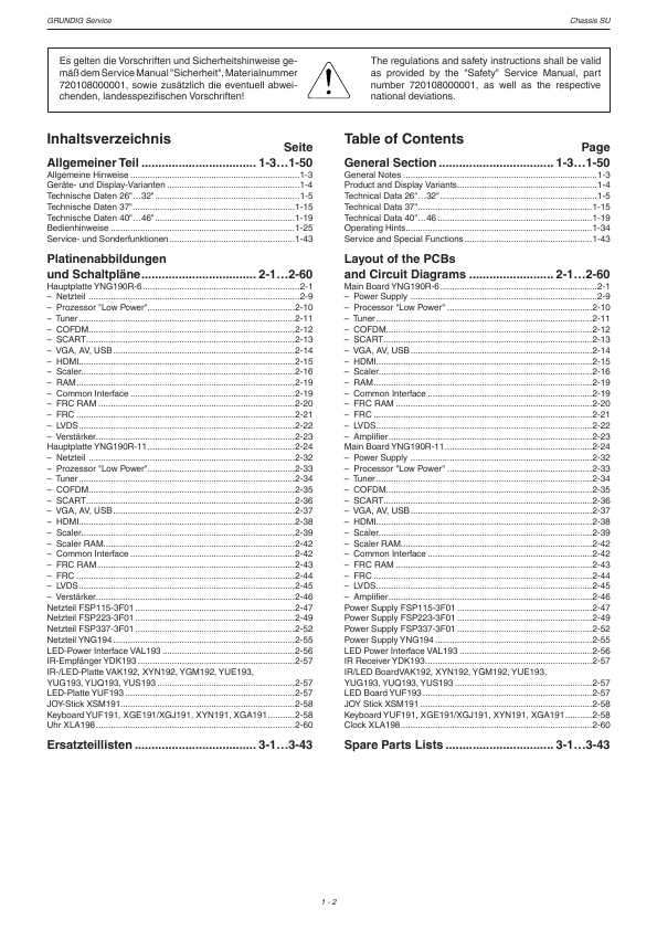 Сервисная инструкция Grundig CHASSIS SU