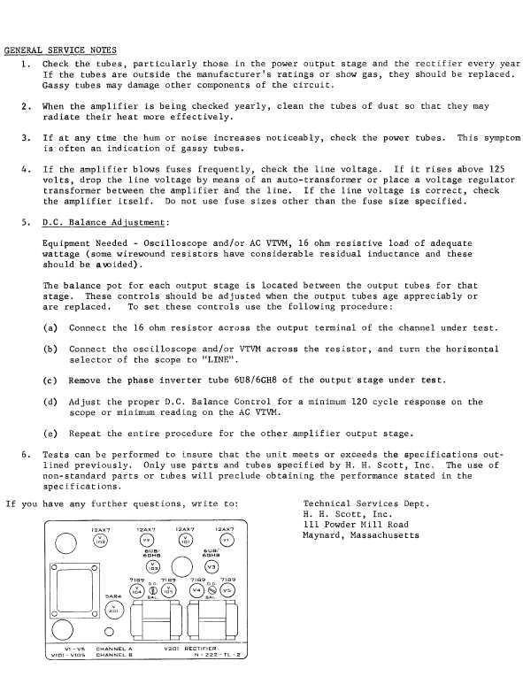 Сервисная инструкция H.H.Scott 222C