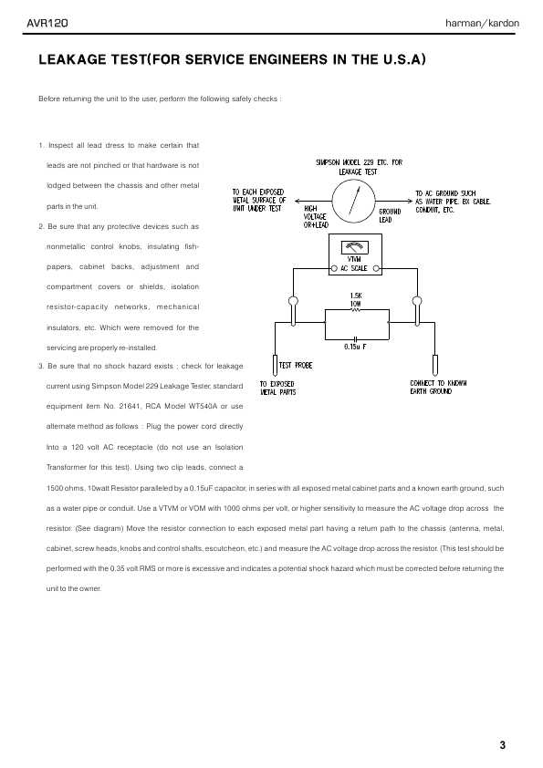 Сервисная инструкция Harman-Kardon AVR-120