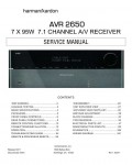 Сервисная инструкция Harman-Kardon AVR-2650