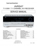 Сервисная инструкция Harman-Kardon AVR-347