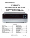 Сервисная инструкция Harman-Kardon AVR-645