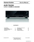 Сервисная инструкция HARMAN-KARDON AVR-70-230