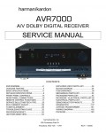 Сервисная инструкция Harman-Kardon AVR-7000
