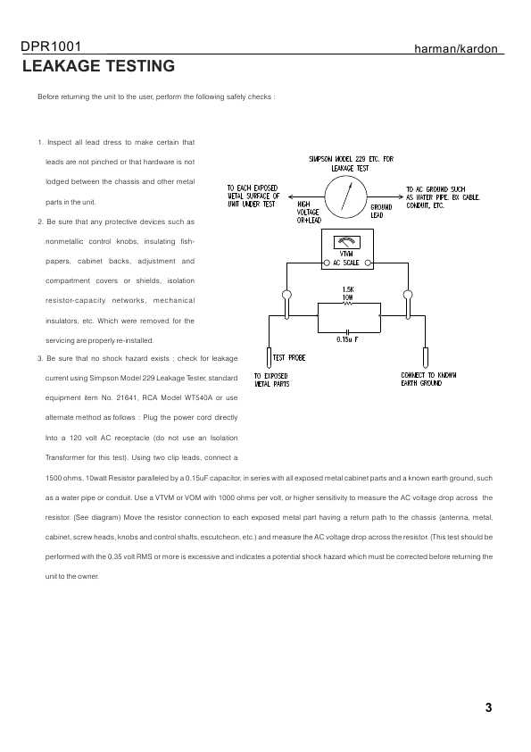 Сервисная инструкция Harman-Kardon DPR-1001