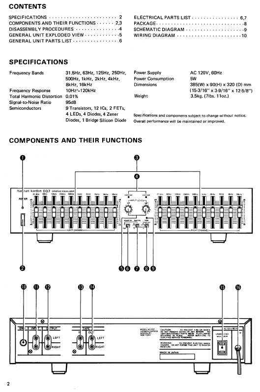 Сервисная инструкция Harman-Kardon EQ-7