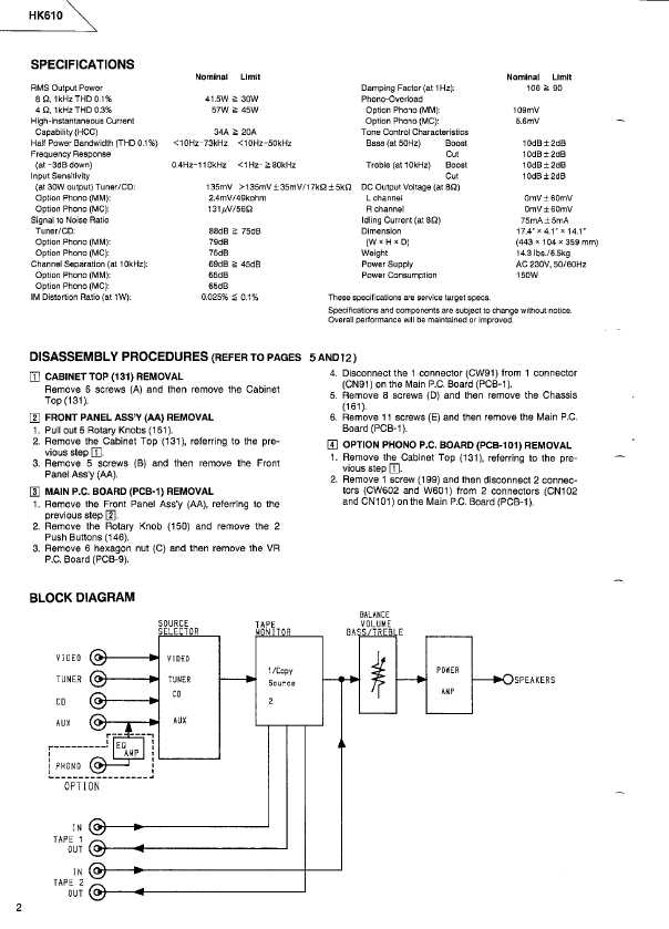 Сервисная инструкция Harman-Kardon HK-610