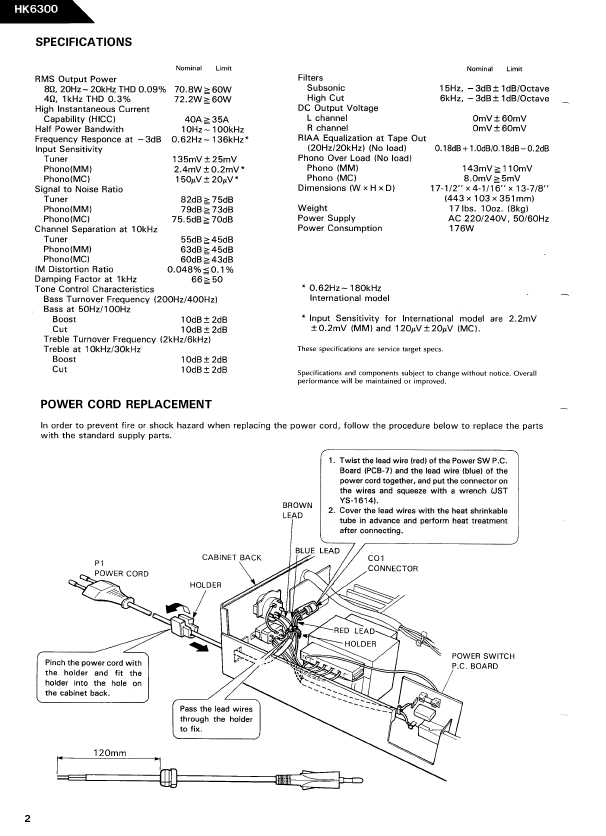 Сервисная инструкция Harman-Kardon HK-6300