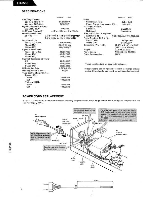 Сервисная инструкция Harman-Kardon HK-6550