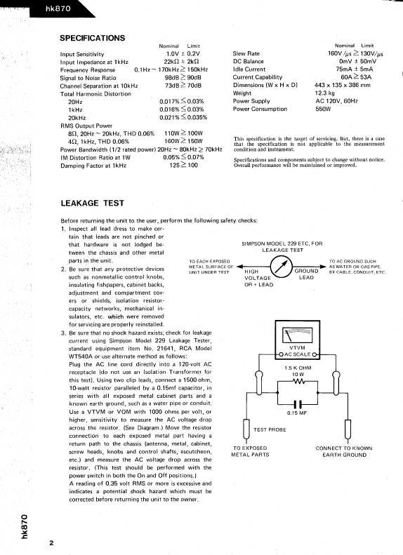 Сервисная инструкция Harman-Kardon HK-870