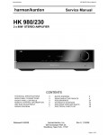 Сервисная инструкция Harman-Kardon HK-980-230