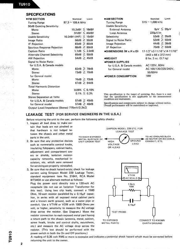 Сервисная инструкция Harman-Kardon TU-910