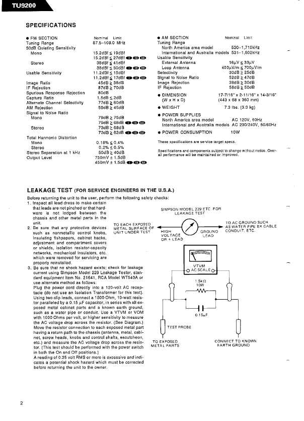 Сервисная инструкция Harman-Kardon TU-9200