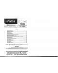 Сервисная инструкция Hitachi 50EX14BV, 55EX15K