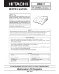 Сервисная инструкция Hitachi CP-A222WN
