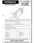 Сервисная инструкция Hitachi CP-L540E