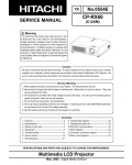 Сервисная инструкция Hitachi CP-RX60