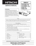 Сервисная инструкция Hitachi CP-S335W, CP-X340W, CP-X345W