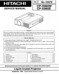 Сервисная инструкция Hitachi CP-X960