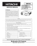 Сервисная инструкция Hitachi CP-X950E, CP-X950W