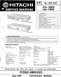 Сервисная инструкция Hitachi HA-1800, HA-2800