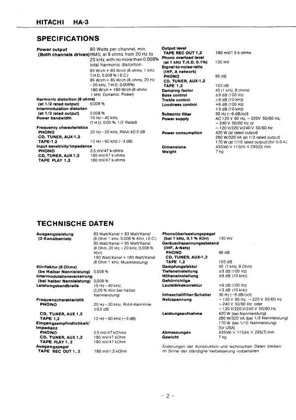 Сервисная инструкция Hitachi HA-3