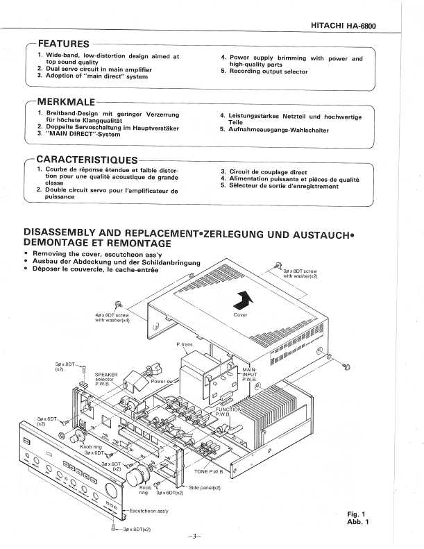 Сервисная инструкция Hitachi HA-6800