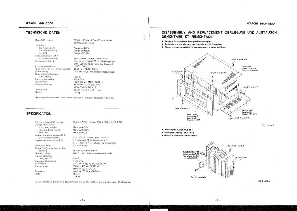 Сервисная инструкция Hitachi HMA-7500, HMA-7500MKII