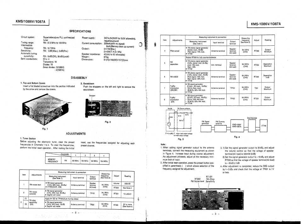 Сервисная инструкция HITACHI KMS-1086V, KMS-1087A