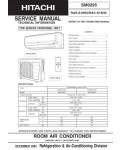 Сервисная инструкция Hitachi RAS-S18H2